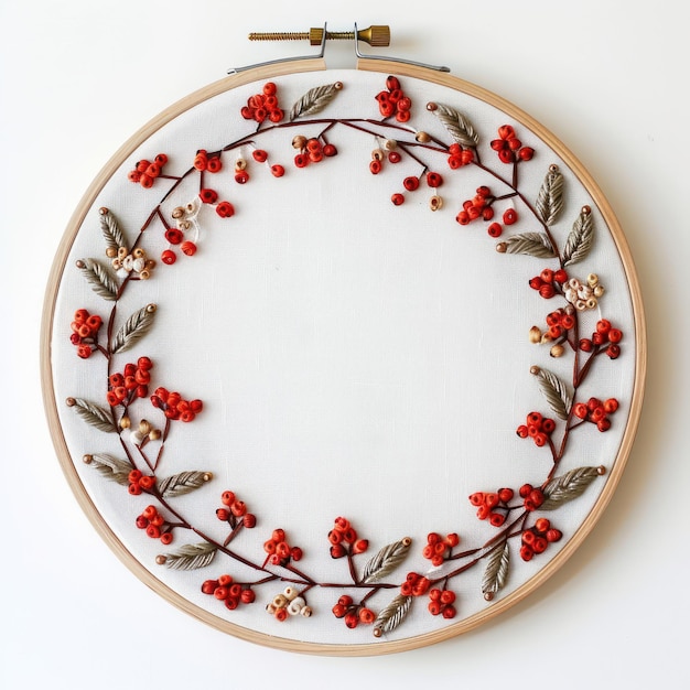 embroidered floral hoop